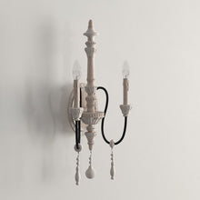 Load image into Gallery viewer, Bartles 2 - Light Dimmable White Washed Driftwood Candle Wall Light #1730HW
