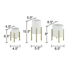 Load image into Gallery viewer, Bartlow 3 - Piece Metal Pot Planter Set MRM1112
