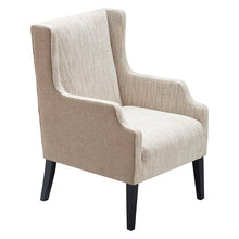 Load image into Gallery viewer, Tommy Hilfiger Barton Wingback Chair Brown/Herringbone Beige #2553HW
