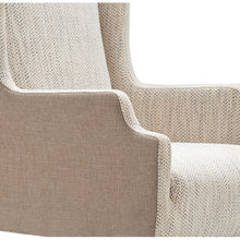 Load image into Gallery viewer, Tommy Hilfiger Barton Wingback Chair Brown/Herringbone Beige #2553HW
