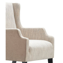 Load image into Gallery viewer, Tommy Hilfiger Barton Wingback Chair Brown/Herringbone Beige #2553HW
