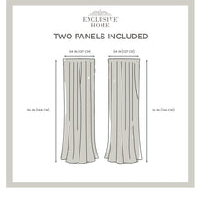 Load image into Gallery viewer, Bartow Striped Semi-Sheer Rod Pocket Curtain Panels (Set of 2) 462DC
