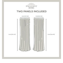 Load image into Gallery viewer, Bartow Striped Semi-Sheer Rod Pocket Curtain Panels (Set of 2) - 421DC
