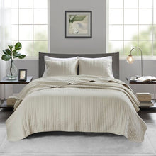 Load image into Gallery viewer, Barwick Coverlet Set Cream King/Cali King(2401RR)
