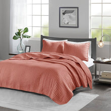 Load image into Gallery viewer, King/Cal. King Coverlet + 2 Shams Coral Barwick Coverlet Set SB1998
