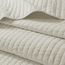 Load image into Gallery viewer, King/Cal. King Coverlet + 2 Shams Cream Barwick Coverlet Set SB1986
