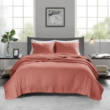 Load image into Gallery viewer, King/Cal. King Coverlet + 2 Shams Coral Barwick Coverlet Set SB1998

