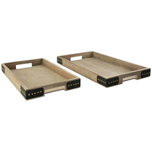 Load image into Gallery viewer, Bassi 2 Piece Coffee Table Tray Set 7266RR
