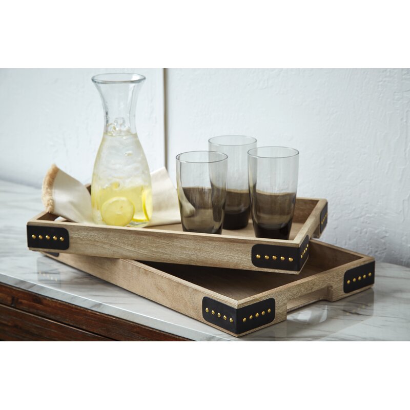 Bassi 2 Piece Coffee Table Tray Set 7266RR