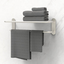 Load image into Gallery viewer, Brushed Nickel Bathroom 24&quot; Wall Mounted Towel Rack
