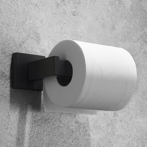 Bathroom Stainless Steel Wall Mount Toilet Paper Holder Black #1256HW