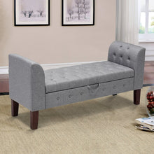Load image into Gallery viewer, Battle Upholstered Flip Top Storage Bench
