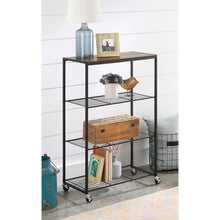 Load image into Gallery viewer, Black Batton 39.13&quot; H x 26.5&quot; W x 13&quot; D Rolling Storage Shelves MRM1705
