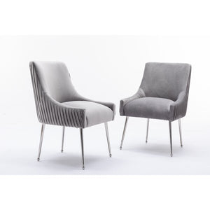 Baudel Tufted Velvet Side Chair (Set of 2)