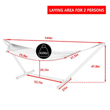 Load image into Gallery viewer, Bchester Double Spreader Bar Hammock with Stand
