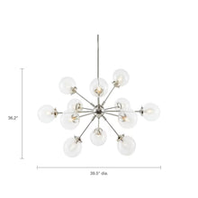 Load image into Gallery viewer, Silver Beamon 12 - Light Sputnik Sphere Chandelier
