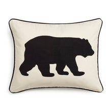 Load image into Gallery viewer, Black Bear Rectangular Cotton Pillow Cover &amp; Insert 3346AH/GL

