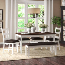 Load image into Gallery viewer, Dark Brown Beaubien 6 - Person Acacia Solid Wood Dining Set *AS-IS*
