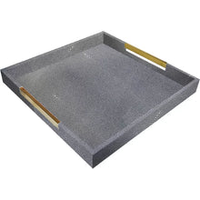 Load image into Gallery viewer, Gray with Gold Handles Beck Tray
