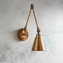 Load image into Gallery viewer, Warm Brass Beckham 1 - Light Plug-In Swing Arm 2152AH

