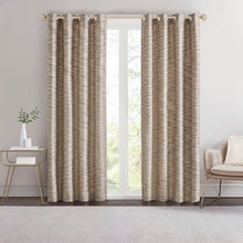 Load image into Gallery viewer, Beckham Yarn Dyed Room Darkening Grommet Single Curtain Panel - (Set of 2) -32DC
