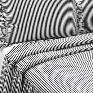 Vincent Ticking Stripe Coverlet / Bedspread Set (ND118)