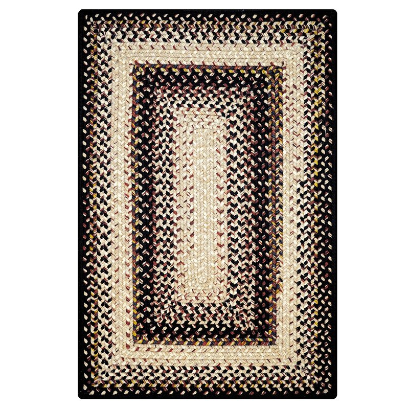 Kennerson Ultra-Durable Black/Beige Area Rug 7237