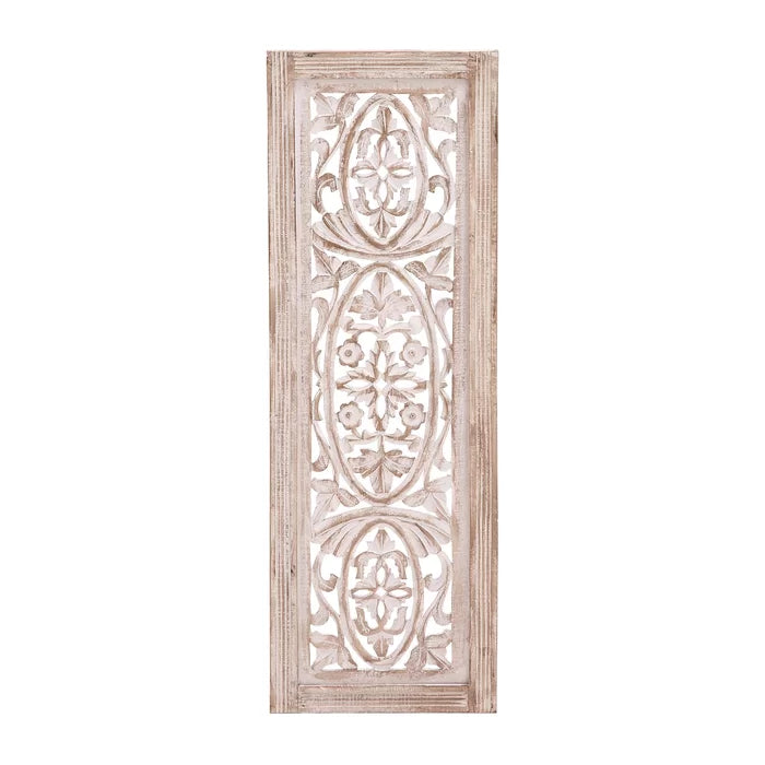 Beige Distressed Wood Wall Décor