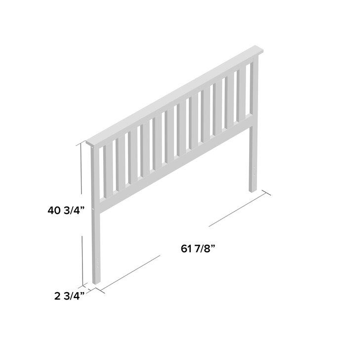 White Belle Isle Panel Queen Size Headboard Only