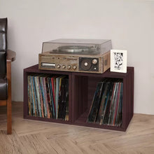 Load image into Gallery viewer, Bellwood Record Album Stackable Cube Multimedia Storage
