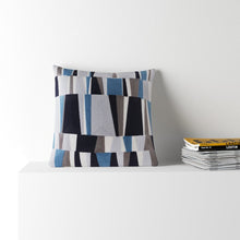 Load image into Gallery viewer, Blue Bendel Square Pillow Cover and Insert 428AH
