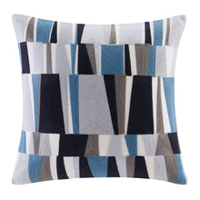 Load image into Gallery viewer, Blue Bendel Square Pillow Cover and Insert 428AH
