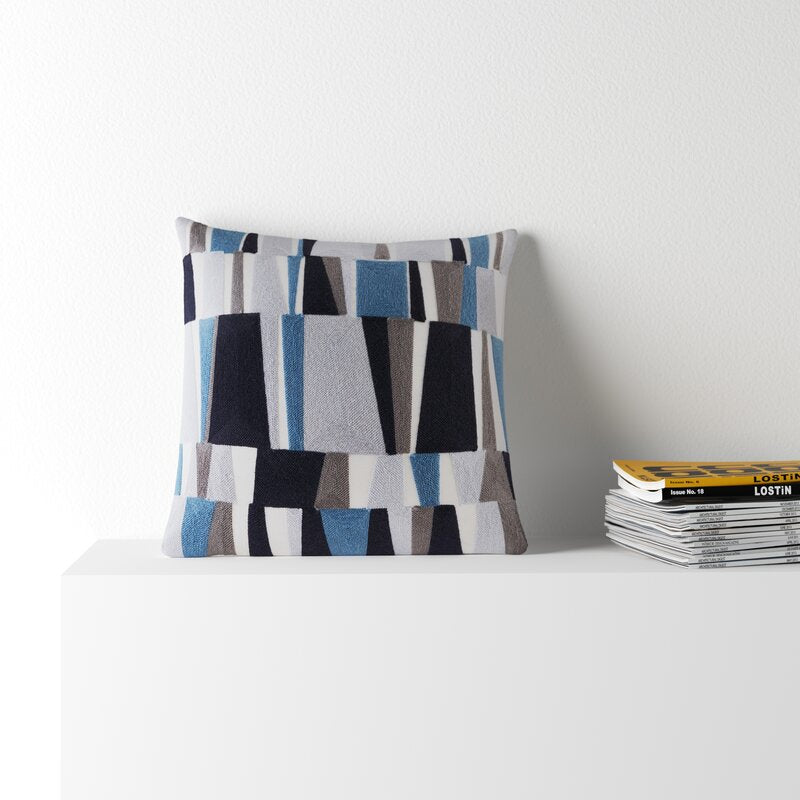 Blue Bendel Square Pillow Cover and Insert 428AH