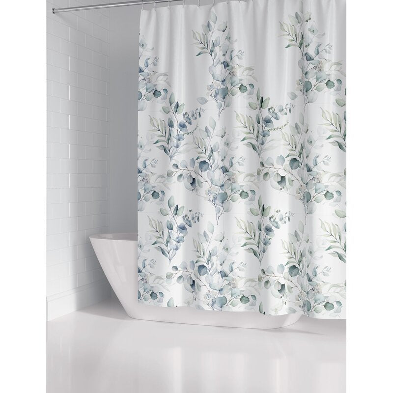 Benevento 100% Cotton Floral Single Shower Curtain, 70