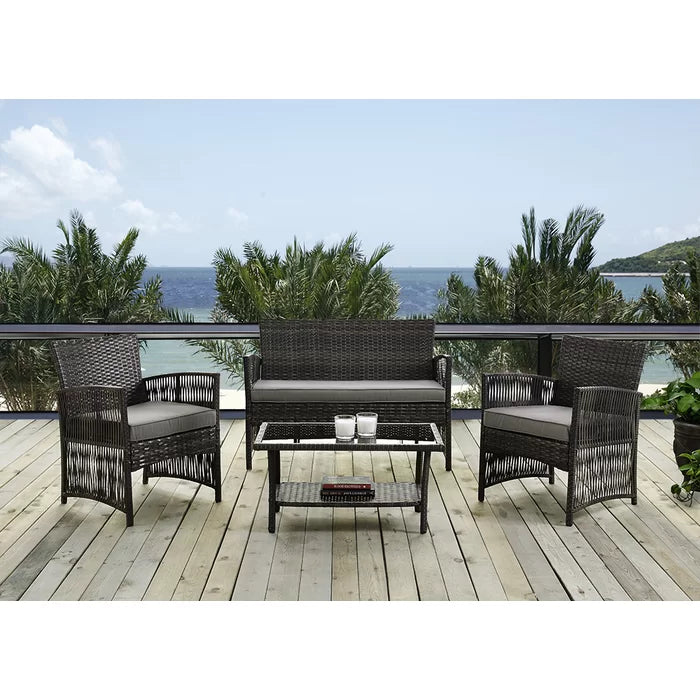 Berkey Seating Group with Cushions, (Set of 3)