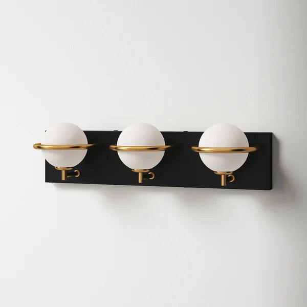 Bertram 3 - Light Dimmable Black/Gold Vanity Light