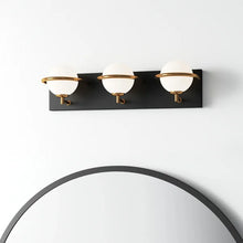Load image into Gallery viewer, Bertram 3 - Light Dimmable Black/Gold Vanity Light
