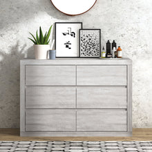 Load image into Gallery viewer, Light Gray Oak Besije 6 Drawer 46.46&#39;&#39; W Double Dresser
