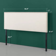 Load image into Gallery viewer, Besnike Upholstered Metal Panel Headboard full
