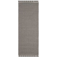 Load image into Gallery viewer, Bester Geometric Handmade Flatweave Cotton Area Rug in Ivory / Black 2&#39;3&quot; x 8&#39;
