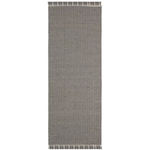 Load image into Gallery viewer, Bester Geometric Handmade Flatweave Cotton Area Rug in Ivory / Black, Runner 2&#39;3&quot; x 8&#39;

