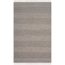 Load image into Gallery viewer, Bester Striped Handmade Flatweave Cotton Area Rug in Ivory/Anthracite 2&#39;3&quot; x 4
