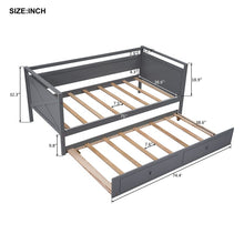 Load image into Gallery viewer, Gray Beverely Twin Daybed with Trundle twin
