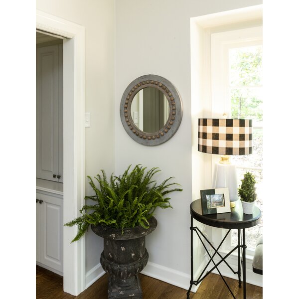 Bevier Round Decorative Wood Wall Accent Mirror 2350CDR