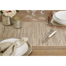 Load image into Gallery viewer, 72&quot; x 16&quot; Bevis Shimmering Woven Nubby Natural Table Runner
