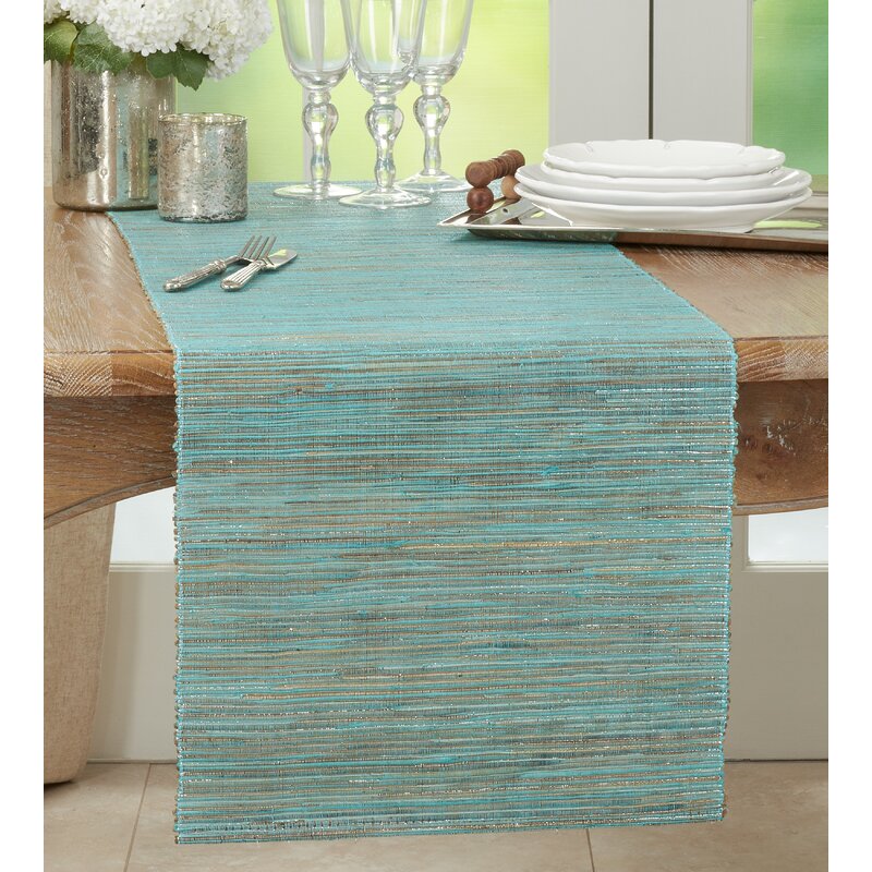 Bevis Shimmering Woven Nubby Natural Table Runner EC1280