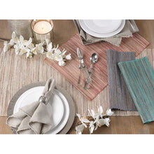 Load image into Gallery viewer, 54&quot; x 14&quot; Bevis Shimmering Woven Nubby Natural Table Runner
