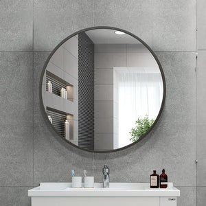 24" x 24" Black Bhagwanaram Mirror