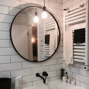 36" x 36" Black Bhagwanaram Mirror