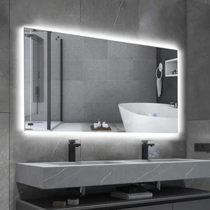 24" x 40" Biak Modern Contemporary Fog Free LED Lighted Bathroom/Vanity Mirror